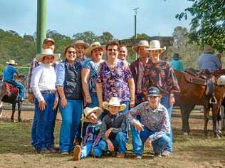 CLIVE'S CLAN: Clive Wallace's family at the 2019 Mount Perry Show campdraft. Picture: Felicity Ripper