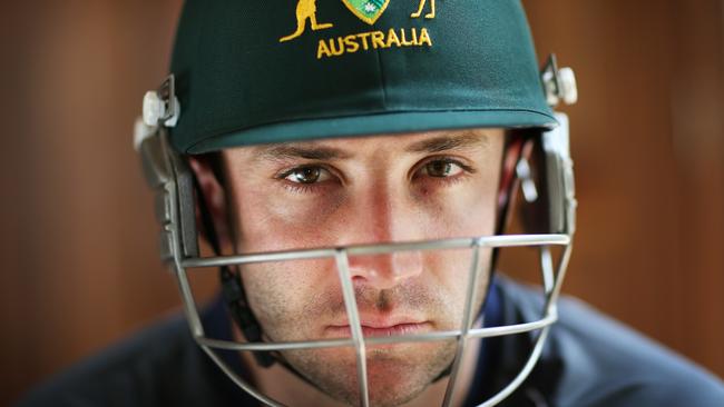 Portrait of former NSW and Australian opening batsman Phillip Hughes is about to take on South Africa with Australia A. Hughes career started with back to back centuries against South Africa.