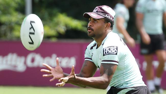 Ezra Mam, Brisbane Broncos training, Red Hill. Picture: Liam Kidston