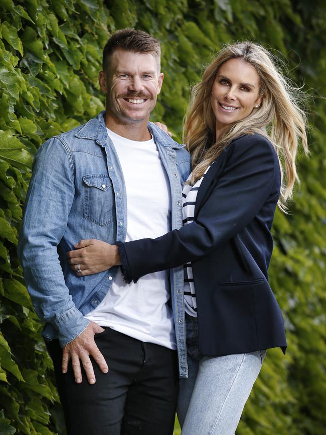 David and Candice Warner. Picture: David Caird