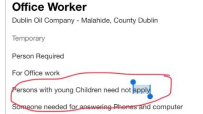 The job ad posted on Indeed.