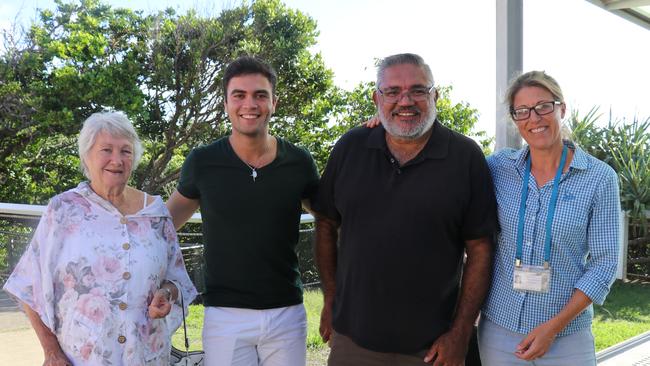 Helen Brown, Nathan Galluzzo, Norm Graham and Chloe Dowsett at the launch of the exhibition Our Special Place – Tallow Creek.