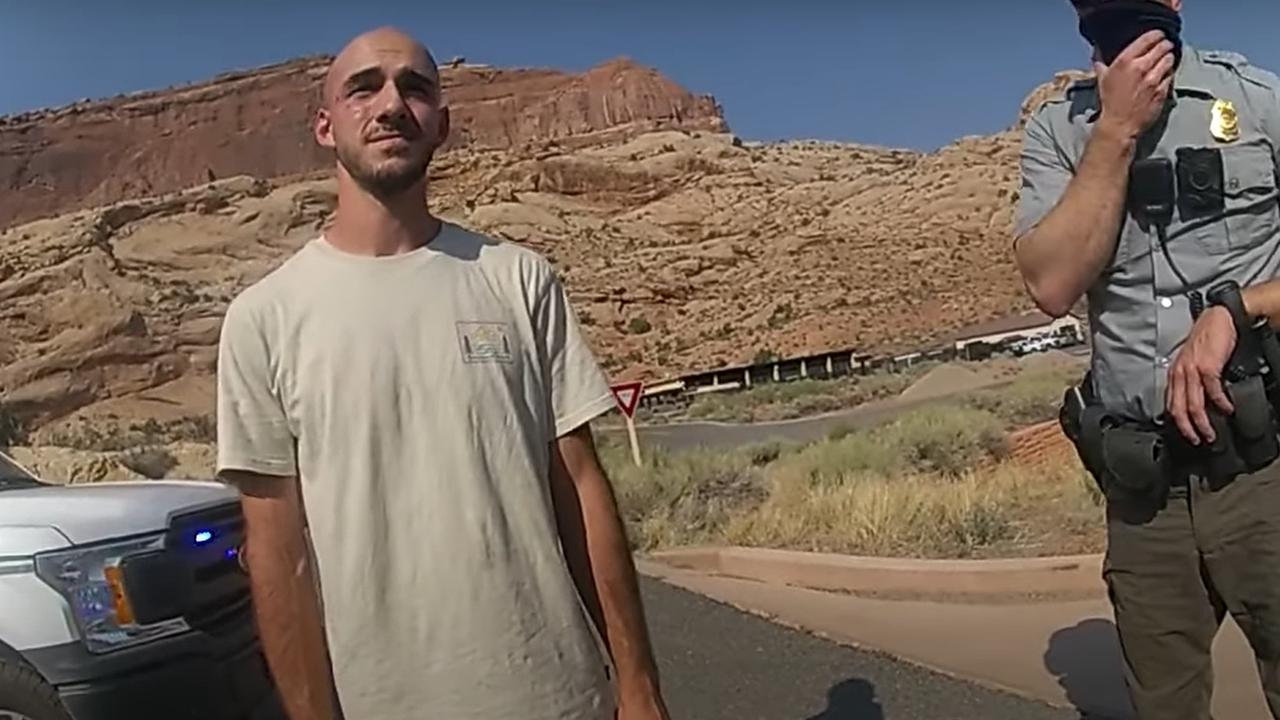 An image from the Moab City Police Department video shows officers investigating the incident between Gabby Petito and Brian Laundrie on August 12.