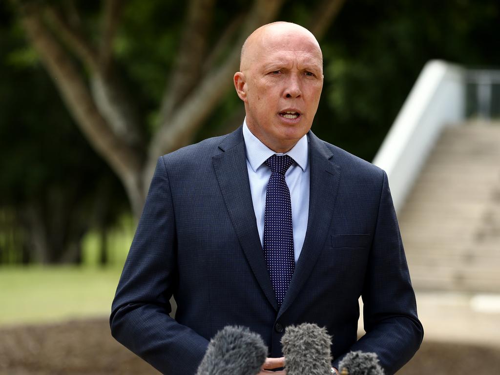 Former Home Affairs Minister now Federal Opposition Leader Peter Dutton cancelled the Mackies visas. Picture NewsWire / David Clark