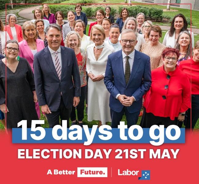 A promotional election Facebook post by the ALP featuring Senator Kimberley Kitching.