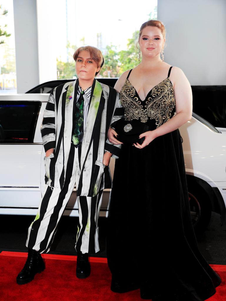 20th November 2020, - Destiny Gerhard and Katrina Brown - Upper Coomera State High formal held at Mantra on View Surfers paradise, Gold Coast. Photo: Scott Powick Newscorp