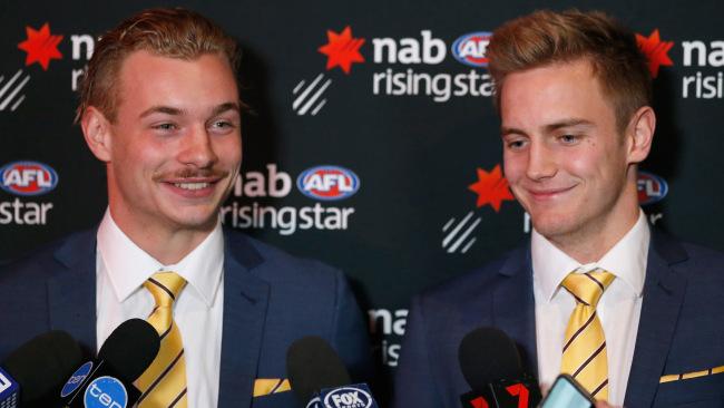 James Worpel and Harry Morrison at the Rising Star awards.