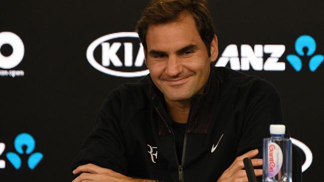Roger Federer is hoping to defend his 2017 Australian Open title. Photo: AFP PHOTO / SAEED KHAN —