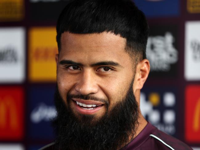 NRL - Brisbane Broncos training.Payne Haas.Picture: Nigel Hallett