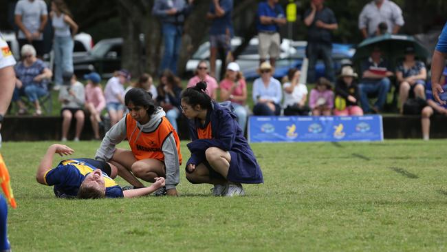 Day 1 of the King of the Country junior rugby union tournament at the Gold Coast Eagles Rugby Union Club. Under-15s: 10.40am: USQ Saints v Invitational Barbarians USQ Player No Barbarians Player No Pic Mike Batterham