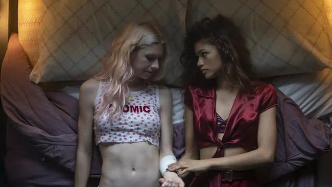 Zendaya and Hunter Schafer in Euphoria. Photograph: HBO