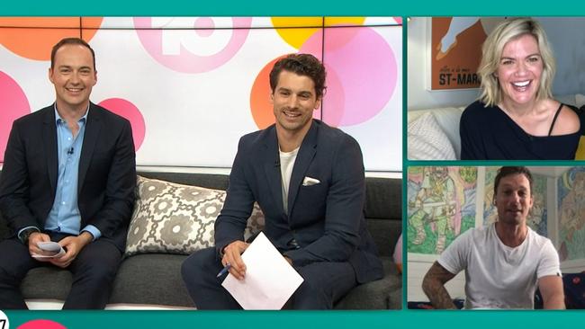 Lachlan Kennedy and Matty J are filling in as Studio 10 hosts after Tristan MacManus tested positive to Covid forcing Sarah Harris into isolation as a precaution.