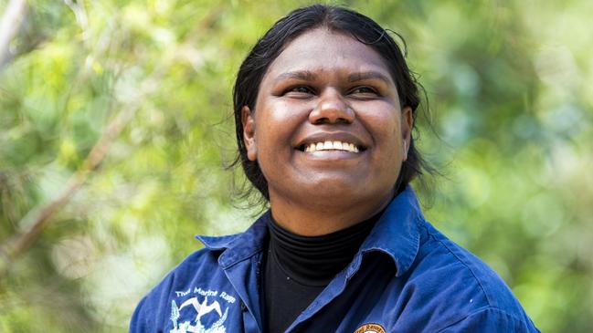 Tiwi woman Nikita Purantatameri is part of the island's ranger group, one of 47 Aboriginal rangers groups across the NT. Picture: Annette Ruzicka, Country Needs People