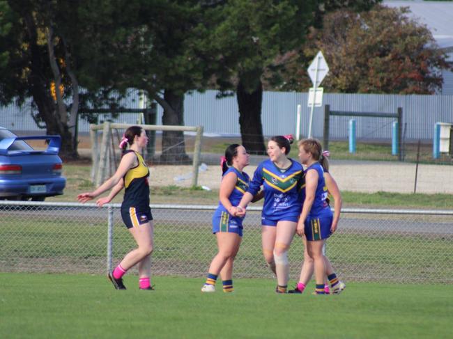 SFLW Community League - Action from Sorell v St Virgils during the annual Pink Sock-Carolyn Birch Memorial Match. Picture: Jake Garland