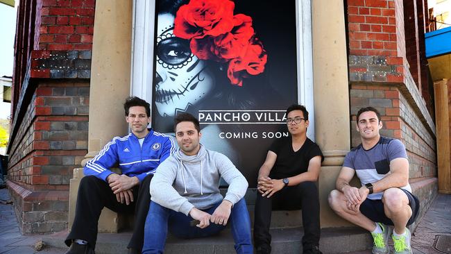 Dante DiTommaso, left, Fabio DiTommaso, Ken Chong and Aaron Brazendale are opening a new gourmet Mexican restaurant and tequila bar in North Hobart. pic Sam Rosewarne