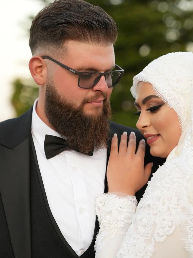 Ibrahim Bazzi pictured with his wife, Shuruk Hamoud. Picture: Instagram/Wael Kassir Photography