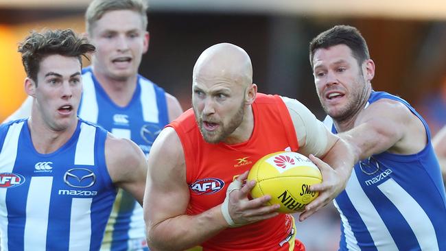 Gary Ablett starred — as usual — in his 300th AFL game. Picture: Getty Images