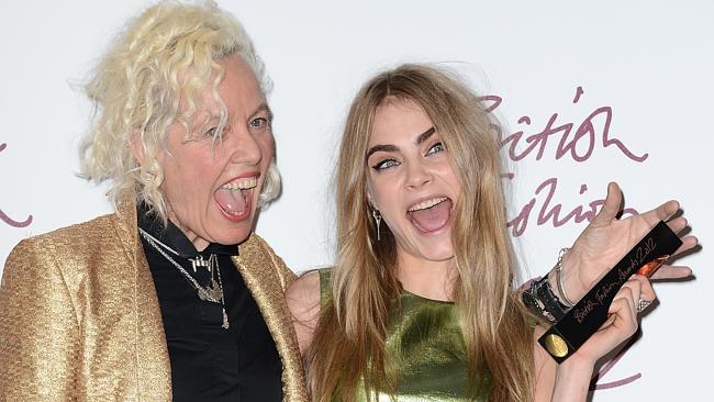 Cara won Best Model Award at the British Fashion Awards 2012. Picture: Supplied