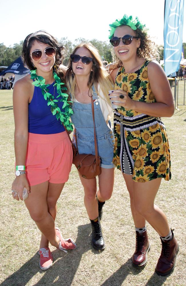 Golden Days Music Festival at the Coolum Sports Complex: (L-R) Renee Currenti, Kelsey Glass and Jamila Opia. Photo: Brett Wortman / Sunshine Coast Daily