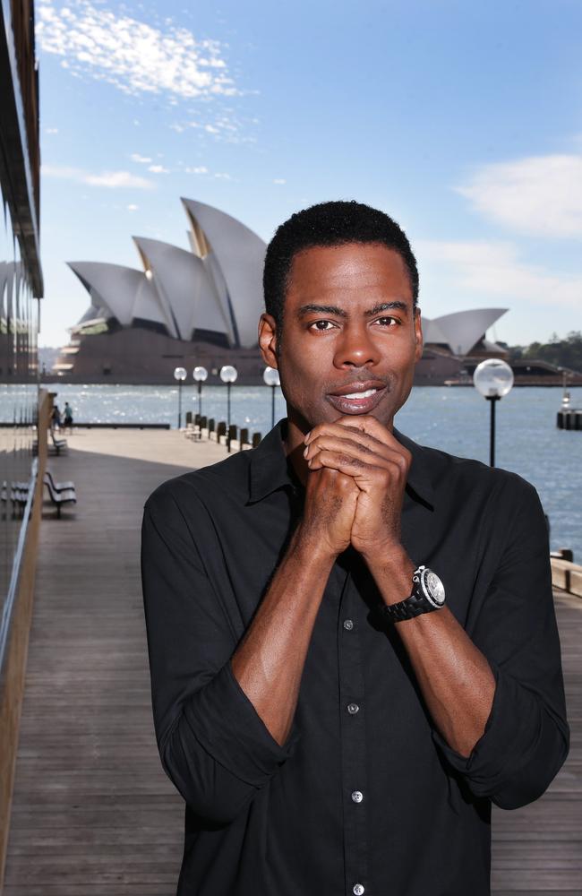 Chris Rock is in Australia to promote his new movie, 'Top Five'. Chris Rock pictured in The Rocks, Sydney. Picture Cameron Richardson .