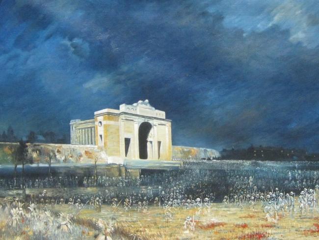 Captain William Frederick Longstaff’s Menin Gate at Midnight painting. Picture: Australian War Memorial