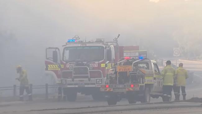 More than 80 firefighters were called in to help control the blaze. Picture: Nine News