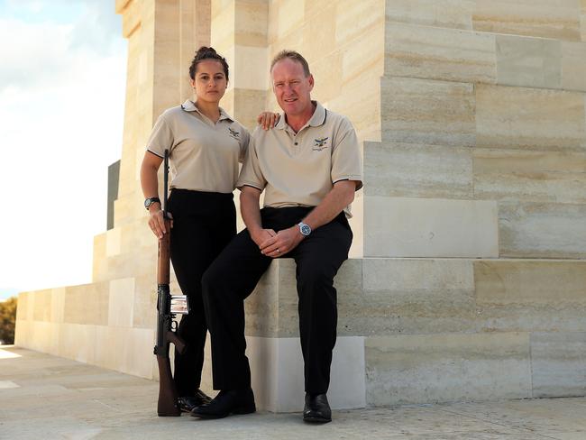 Able Seaman Phoebe Evans and Lance Corporal Paul Saunders both had ancestors fight at Gallipoli and both serve in the Australian Military.