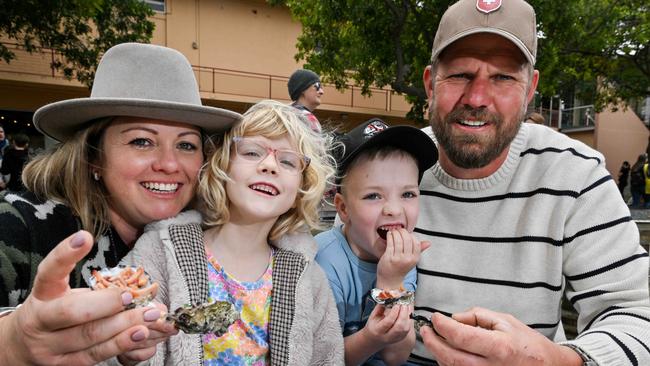 Elise and Matt Hams, and children William and Poppy. Picture: Brenton Edwards