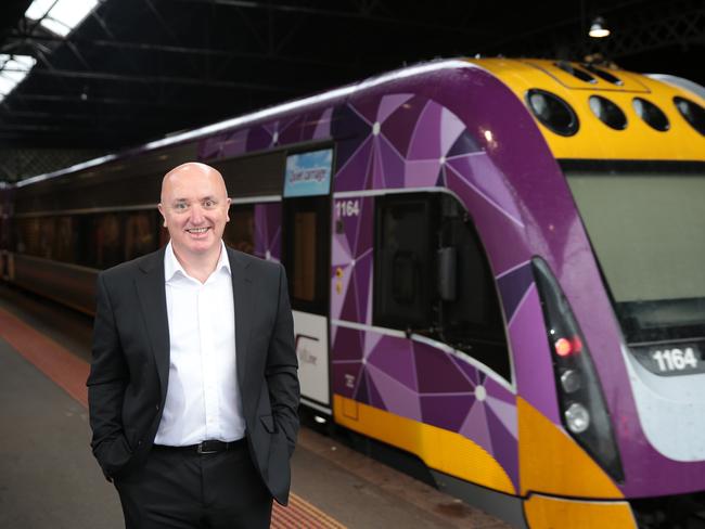 V/Line boss James Pinder in Geelong. Picture: Alison Wynd