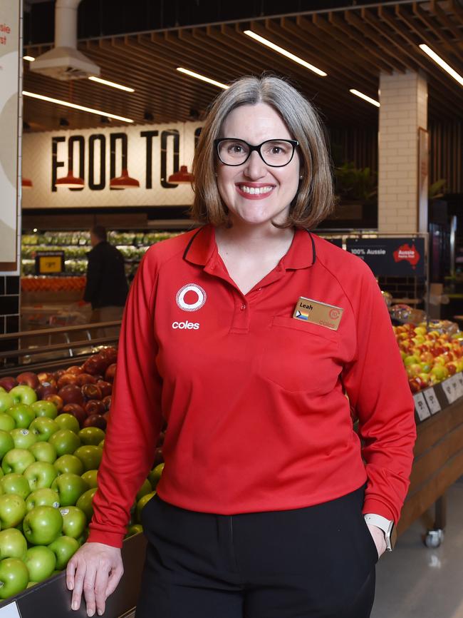 New Coles CEO Leah Weckert was named this time last year. Picture: NCA NewsWire/Nicki Connolly