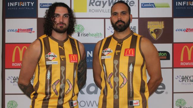 Rowville’s Jarrod Healy (left) and Jethro Calma-Holt (right). Picture: Supplied