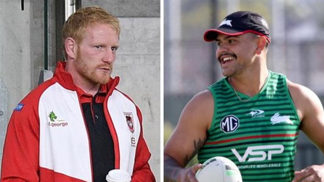 James Graham and Latrell Mitchell. Photos: AAP/News Corp