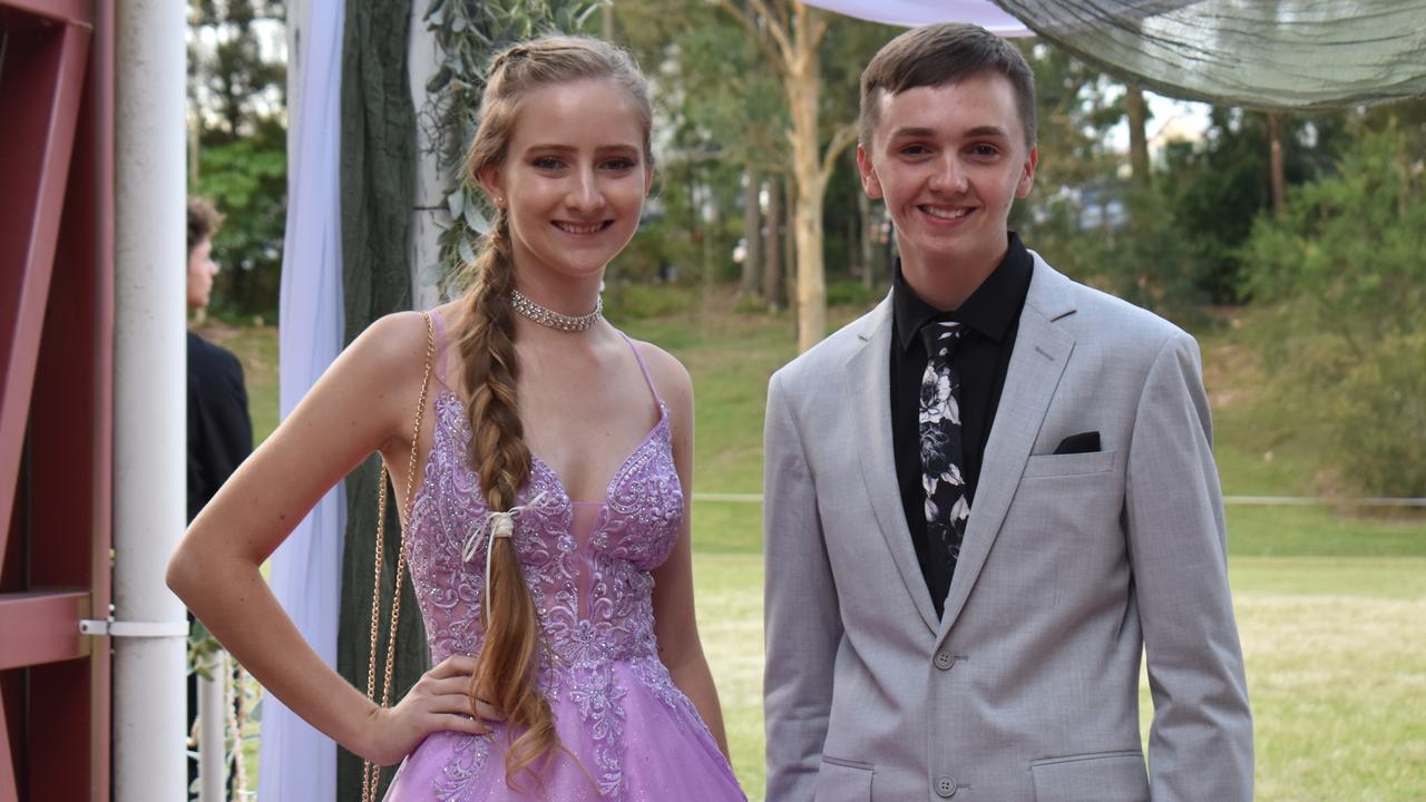 Bella Stevenson and Jed Buchanan at the Gympie State High School Formal 2022.