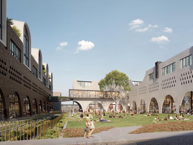 Concept image showing what the creative hub and new park would look like.