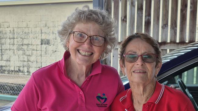 New Meals on Wheels Proserpine volunteer Jane Welbourne with long standing volunteer Coleen Hill. Photo: Contributed