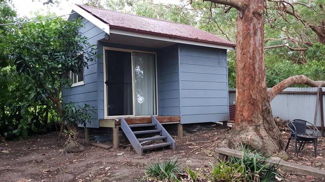 Warren John Kemp’s backyard hut.