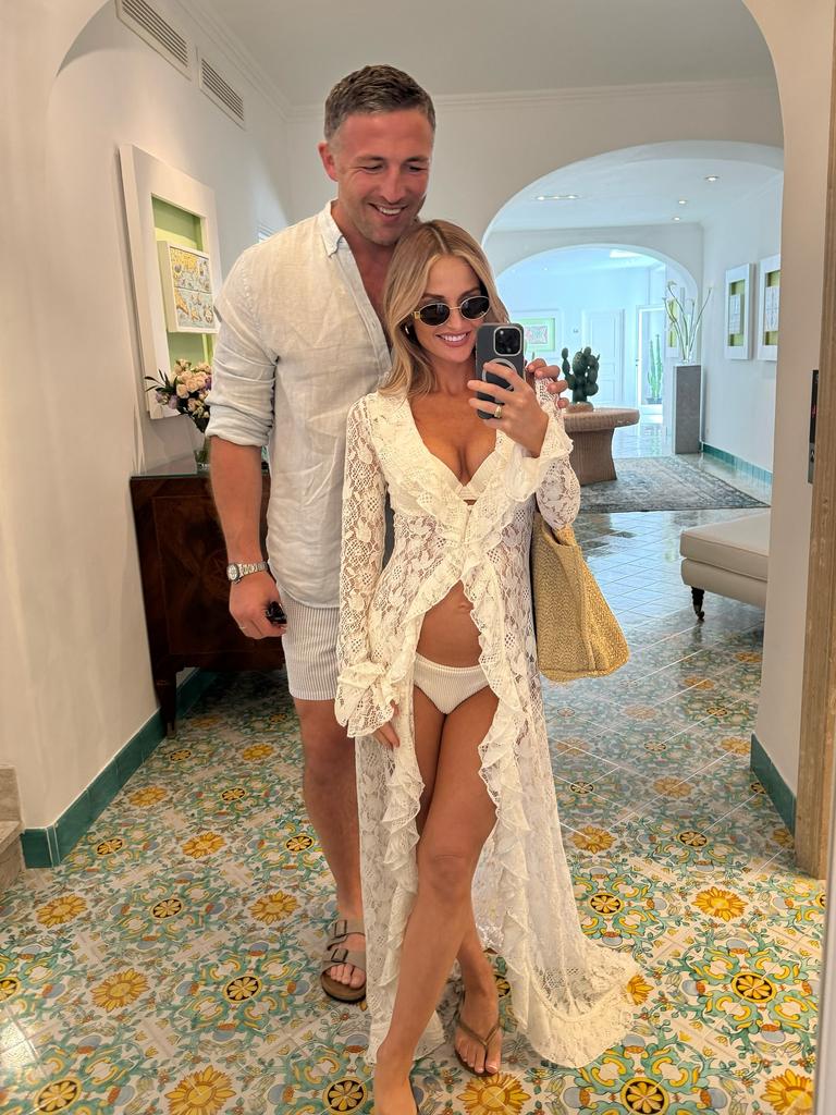 Lucy Burgess has revealed her and her husband are expecting their second child. Image: Instagram