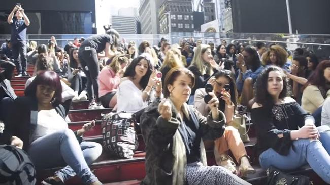 Covergirl invited 500 women to apply their makeup in public.