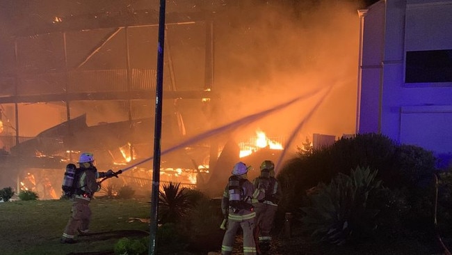 House fire at Normanville, resulting in over $1m in damages. Picture: SA Country Fire