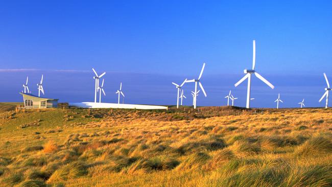 The Musselroe Wind Farm in Tasmania's far North-East. Picture: Hydro Tasmania