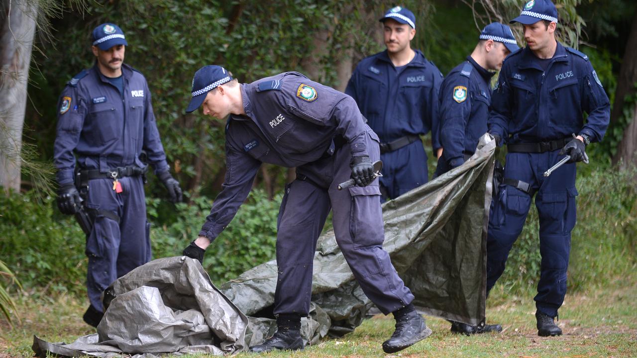 Police conducted a thorough search of the area but are not believed to have located a weapon. Picture: NCA NewsWire / Steven Saphore