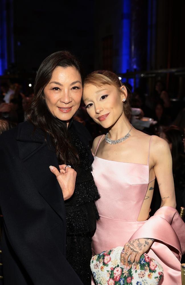 Michelle Yeoh and her Wicked co-star Ariana Grande attended The National Board of Review Annual Awards Gala in New York earlier this month. Picture: Getty Images