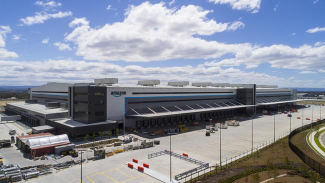 Amazon’s robotics fulfilment centre at Kemps Creeks, Sydney. Picture: Damian Shaw