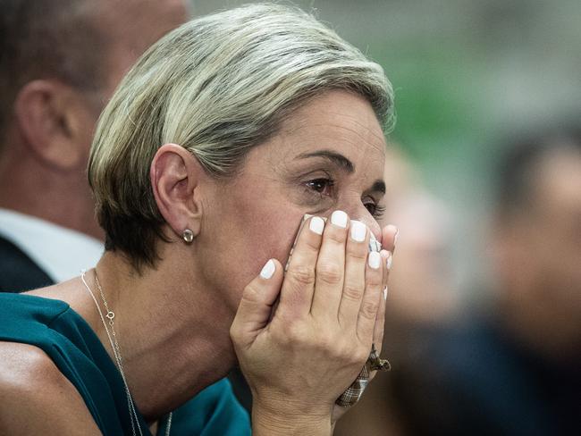 Mum Rita Valentino at the funeral of her son Tommy, 16. Picture: Julian Andrews