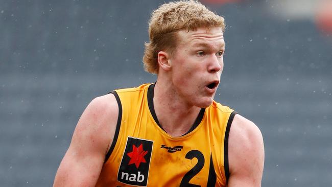 Reuben Ginbey in action. Picture: Dylan Burns/AFL Photos via Getty Images