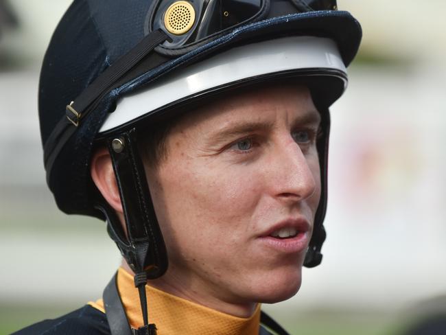 Damian Lane after Deny Knowledge (IRE) won the St George Workers Club Country Oaks at Geelong Racecourse on April 07, 2023 in Geelong, Australia. (Photo by Reg Ryan/Racing Photos via Getty Images)