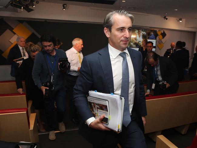 07/02/2018: Incoming Commonwealth Bank of Australia CEO Matt Comyn leaves after the half year profit result announcement in Sydney.Pic by James Croucher