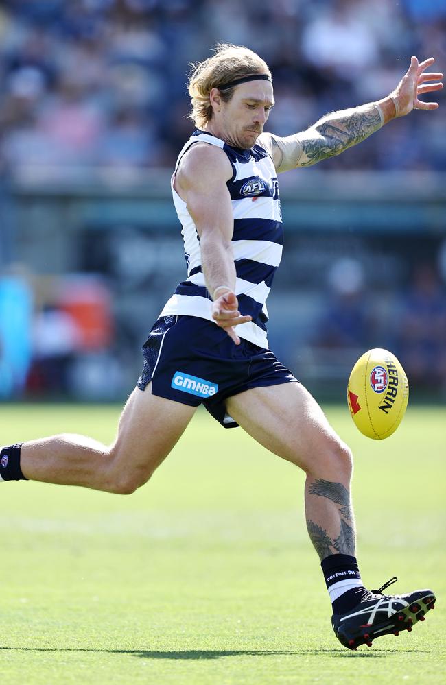 Tom Stewart will be extremely important to Geelong’s defensive set up. Picture: Michael Klein