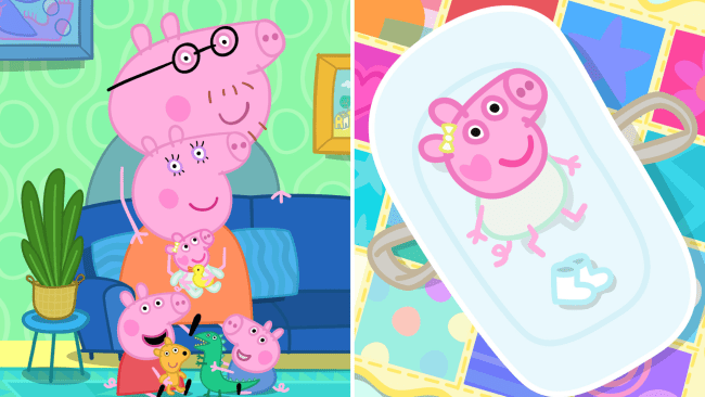 Mummy Pig gives birth to third baby