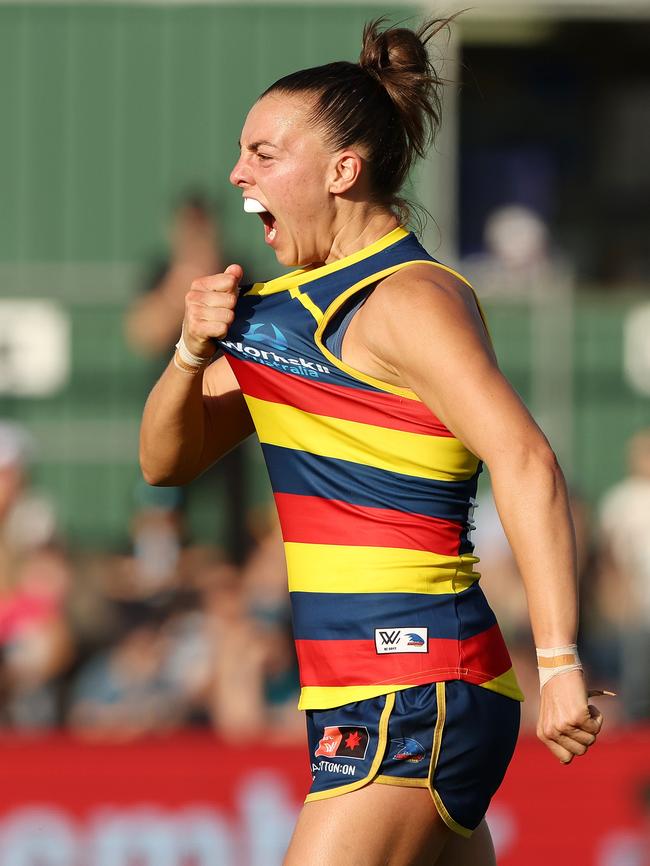 Ebony Marinoff had the most on the ground with 31. Picture: Sarah Reed/AFL Photos